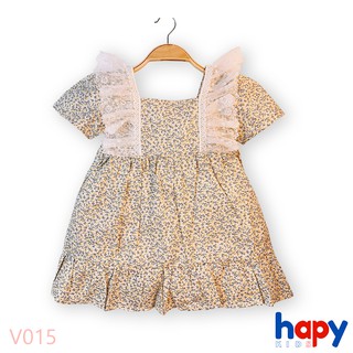 Váy Bé Gái, Đầm Bé Gái Dáng Xòe Công Chúa Phối Ren Ngực Cho Bé Từ 1 Đến 6 tuổi Hapykids V015