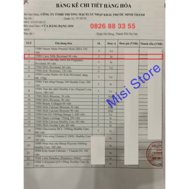 ĐỦ BILL - VIÊN UỐNG BỔ SUNG CANXI SỮA LỌ 150 VIÊN