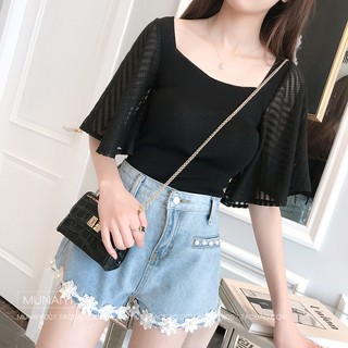 Áo kiểu tay loa xinh đẹp duyên dáng