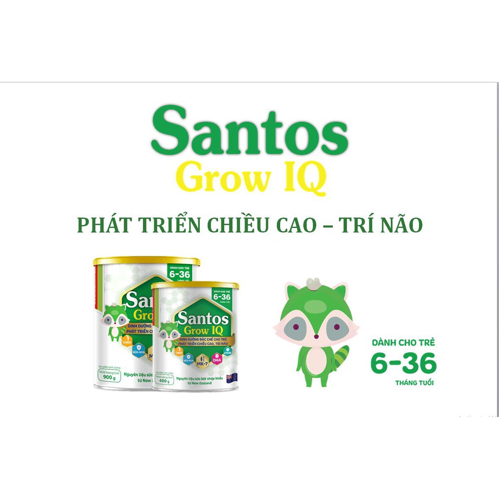 Sữa bột Santos Grow IQ 400g_Duchuymilk