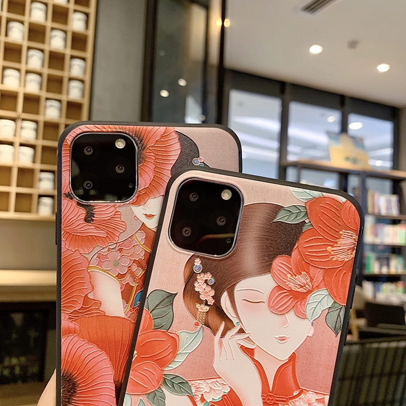 Ốp điện thoại TPU mềm in hoa nữ tính cho iPhone 11 Pro Max X XS Max XR 6 6s 7 8 Plus