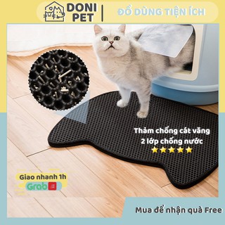 Thảm lót khay cát vệ sinh chống cát văng nhà vệ sinh cho mèo ( loại dày 18mm )