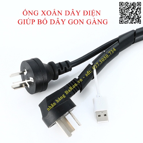 Ống quấn gọn dây điện văn phòng, phòng làm việc