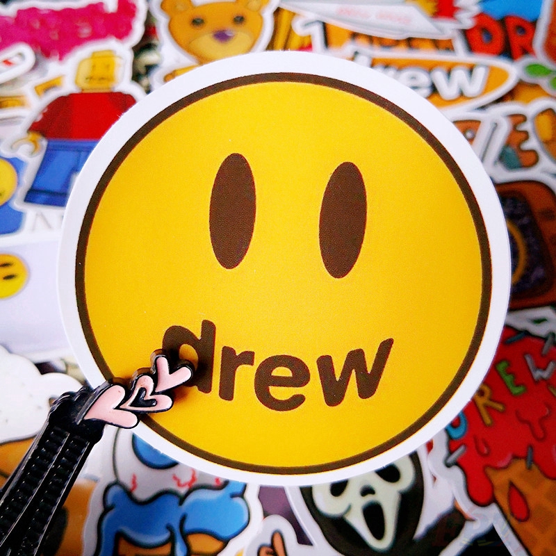 ❉ Drew House - Justin Bieber Fashion Brand Series 04 Stickers ❉ 52Pcs/Set Waterproof DIY Decals Doodle Stickers