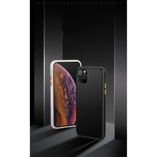 Ốp Lưng Trong Suốt Viền Shield Matte Color cho iPhone 11 Pro Max.