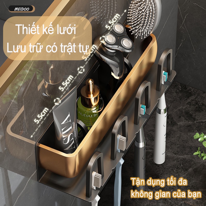 GuanChuang Giá Đỡ Bàn Chải Đánh Răng Gắn Tường Không Khoan Tiện Dụng