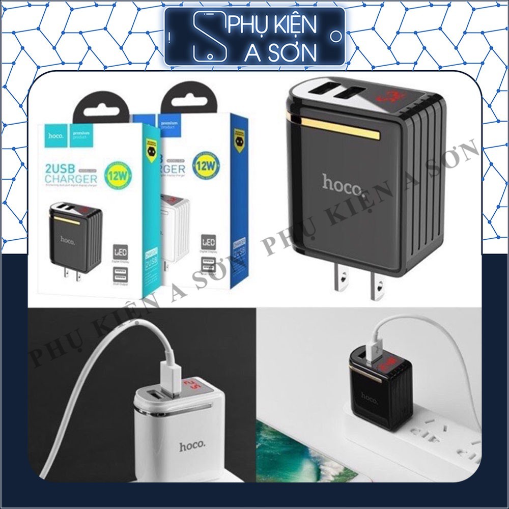 Cốc Sạc Mini 2 Cổng Hoco C39 2.0A - BH 1 Năm Chính Hãng
