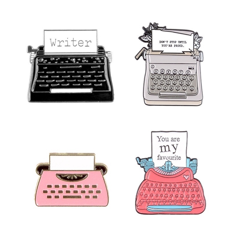 Hot New Product Badge Retro Nostalgic Machine Fax Machine Shape Cartoon Design Alloy Brooch