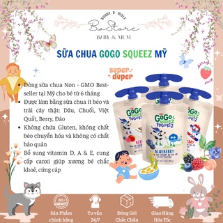 Sữa Chua GoGo Squeez Mỹ cho bé - Túi 85gr Hàng Air - Bw Store