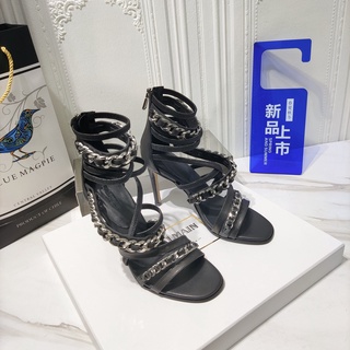 Giày cao gót nữ da thật cao cấp Balmain trẻ trung, cá tính