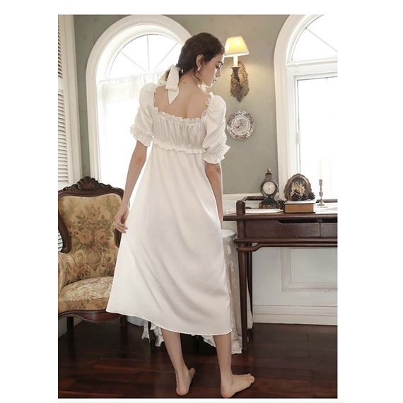 Đầm ngủ satin công chúa cao cấp Mama Dress S1121 Bralettehousevn