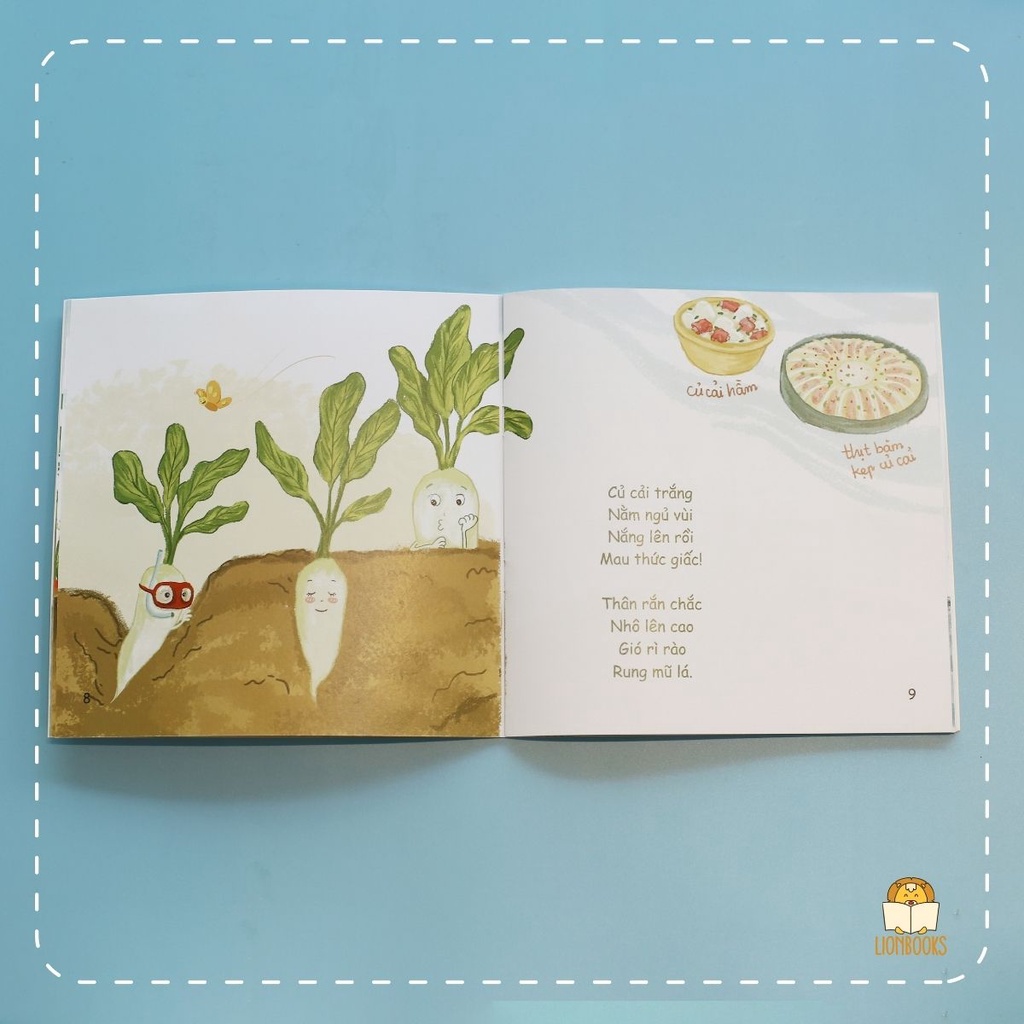 Sách Ehon Củ Quả Cho Bé 0-3 Tuổi - Set Muôn Điều Kì Diệu 2 cuốn Củ Đang Nằm Ngủ và Lúc Lỉu Trên Cành, Tặng Sticker