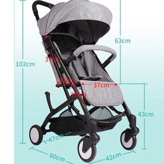 Xe đẩy gấp gọn vali kéo SKIDS Babytime / Babygrace màu xanh than