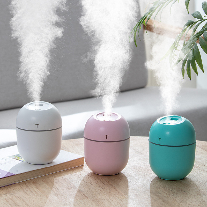 Mini Oval Ultrasonic Air Humidifier/Essential Oil Diffuser/200ML Portable Home Car Superfine Humidifier/USB Mist With LED Night Lamp