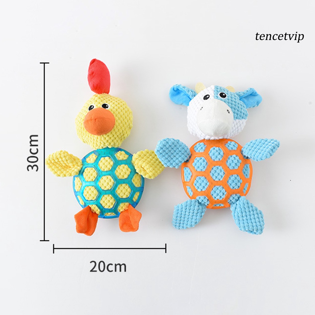 Đồ chơi nhồi bông bằng cotton PP hình thú hoạt hình làm sạch răng cho thú cưng
