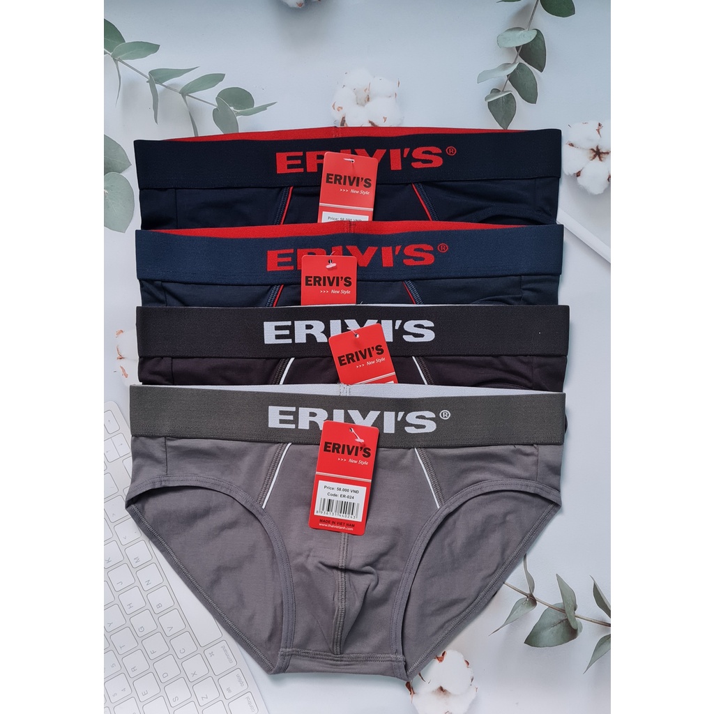 ERIVI'S - Combo 2 Quần lót nam LƯNG BẢNG LỚN cotton cao cấp co giãn 4 chiều (dáng body)