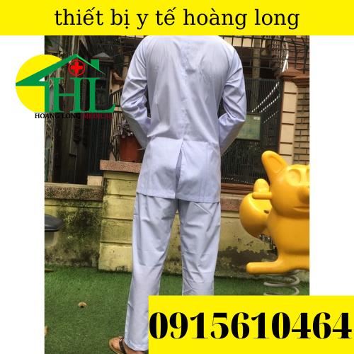 Bộ Quần Áo Blouse (Blue) Y Tá Nữ Dài Tay Dáng Ngắn