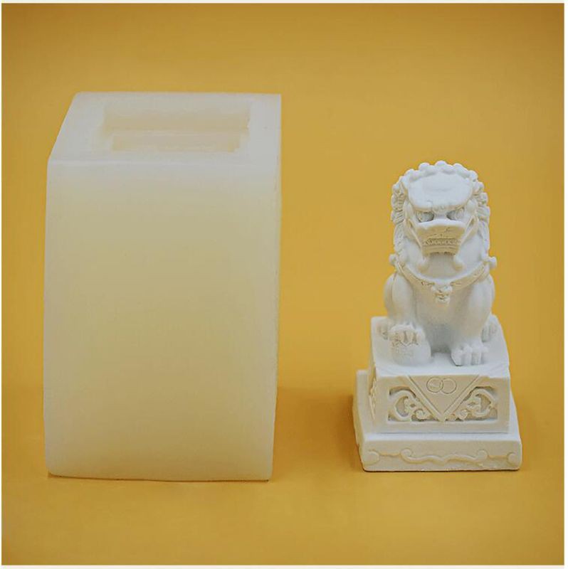 Khuôn silicon hình sư tử làm xà phòng/ mô hình đất sét hoặc nhựa resin