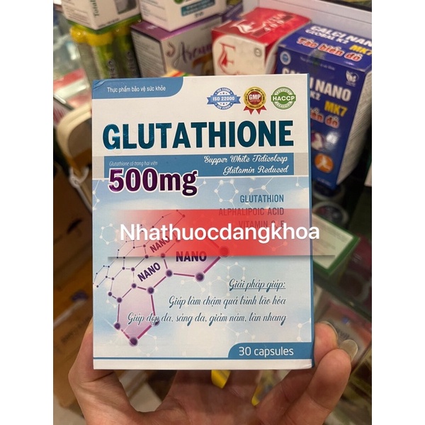 VIÊN UỐNG GLUTATHIONE 500MG ,GIÚP TRẮNG DA, ĐẸP DA (