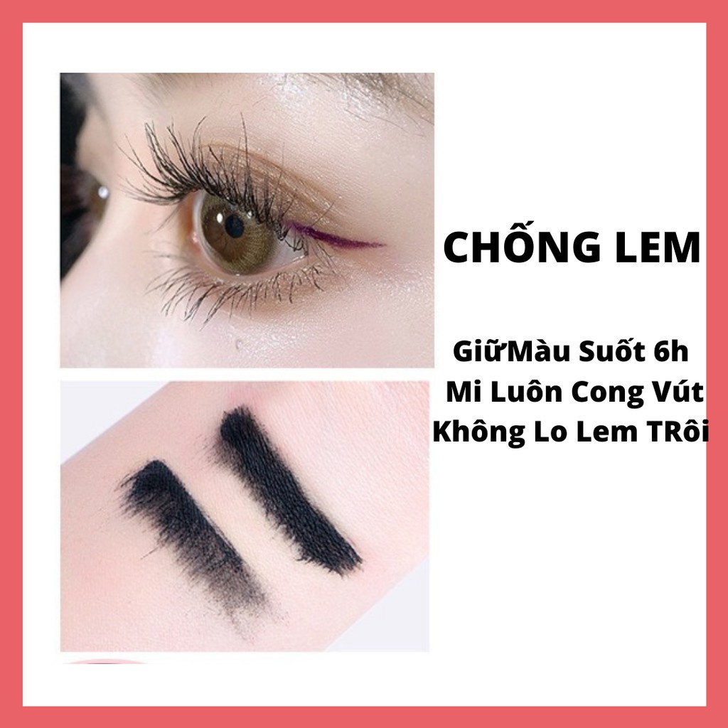 Kẻ Mắt Nước Lameila + Chuốt Mi Mascara Làm Dày Mi Cong Mi Không Trôi Chống Thấm Nước Chính Hãng 100%