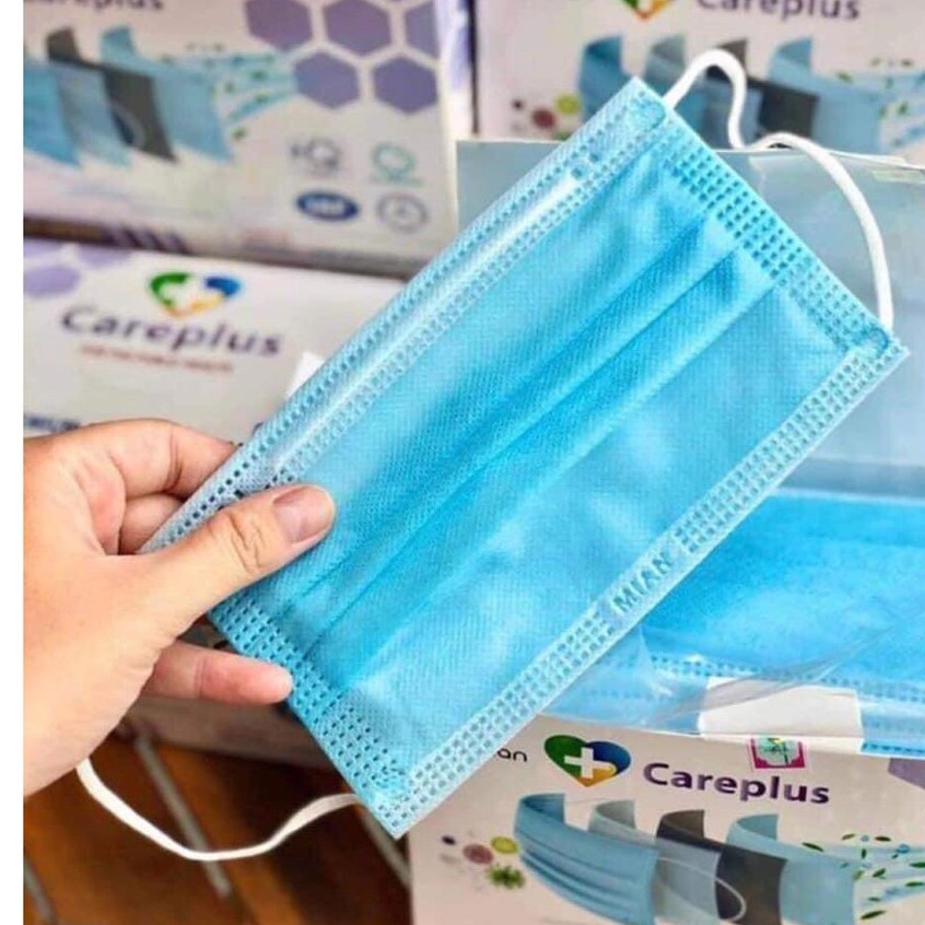 Khẩu trang y tế Kháng khuẩn 4 lớp Chống giọt bắn hàng chuẩn công ty Mian Careplus (Hộp 50 chiếc)