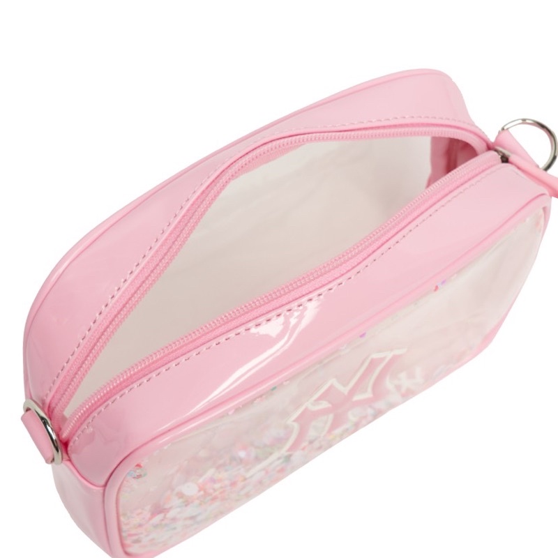 Túi chéo nhựa trong màu hồng cho bé gái