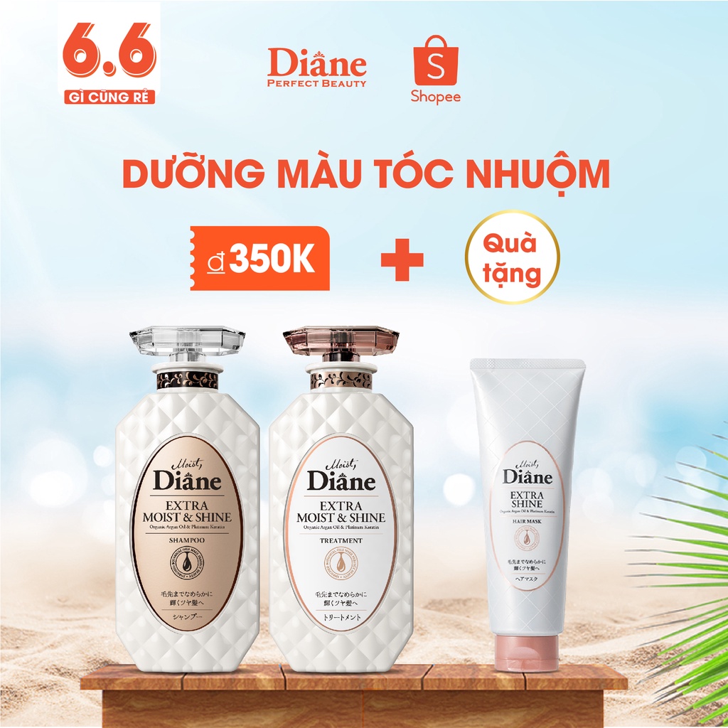 [Mã FMCGM100 - 10% đơn 500K] Combo bộ sản phẩm Gội Xả + Mặt nạ tóc Moist Diane