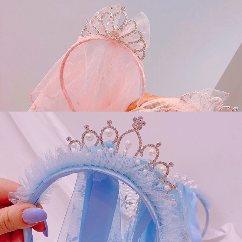 Bờm tóc vương niệm công chúa cho bé Anna & Elsa 🍓(HÀNG CÓ SẴN)🍃