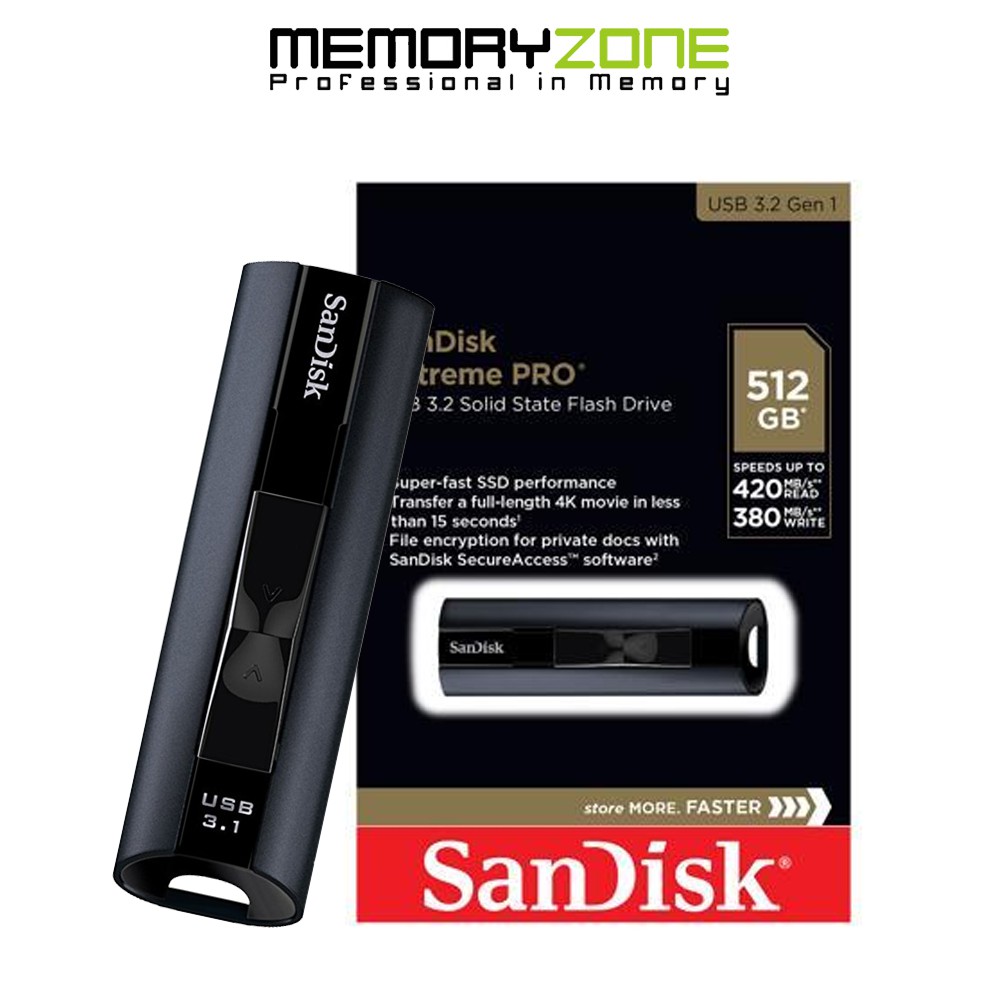 USB 3.2 SanDisk Extreme Pro CZ880 512GB SDCZ880-512G-G46