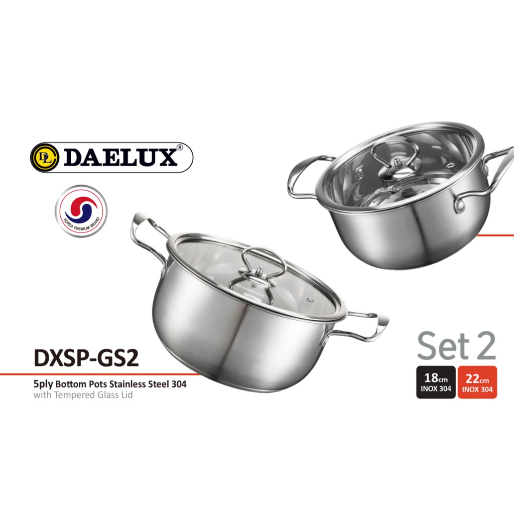 Bộ 2 nồi Daelux 18&22cm DXSP-GS2