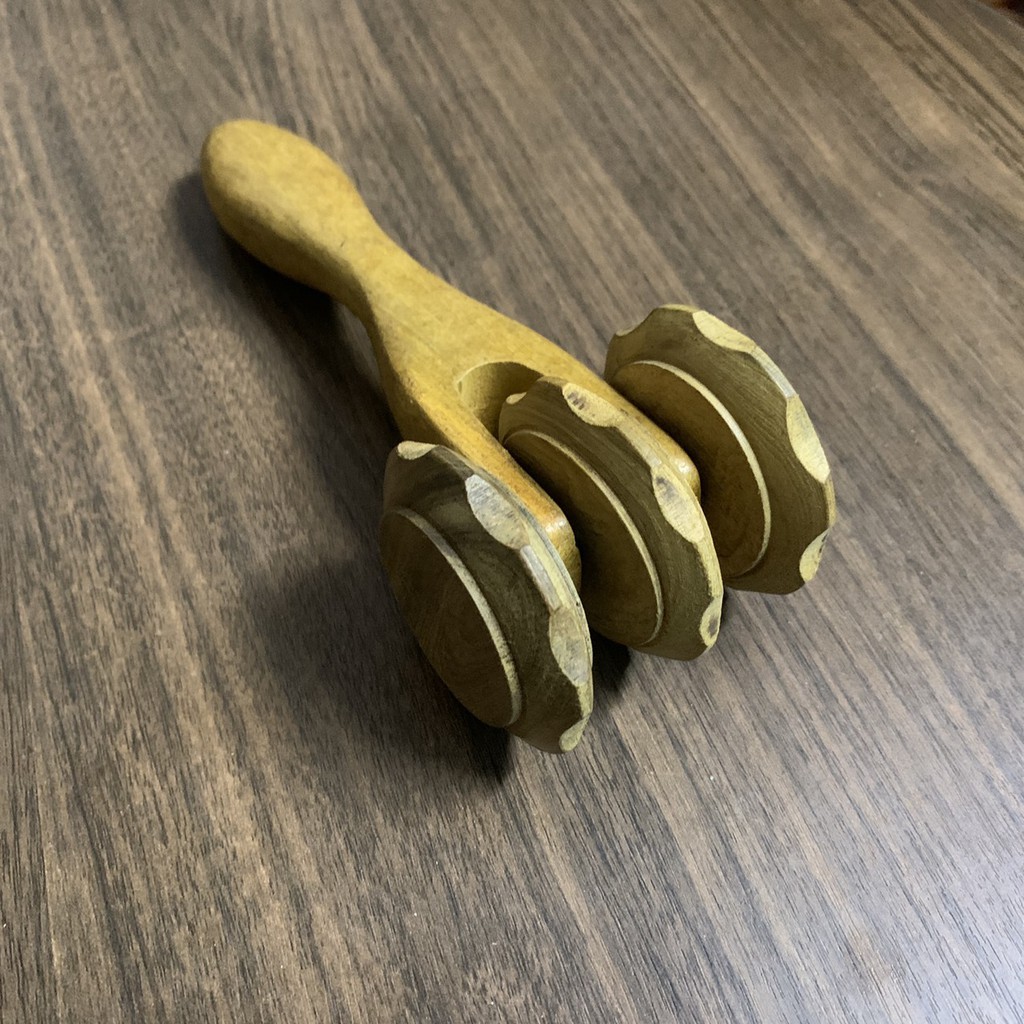 Dụng cụ massage toàn thân📌FREESHIP📌 Dụng cụ mát xa bằng gỗ 3 bánh cao cấp xua tan đau nhức