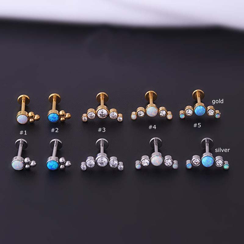 1 Khuyên Xỏ Tai Bằng Thép Không Gỉ Cá Tính