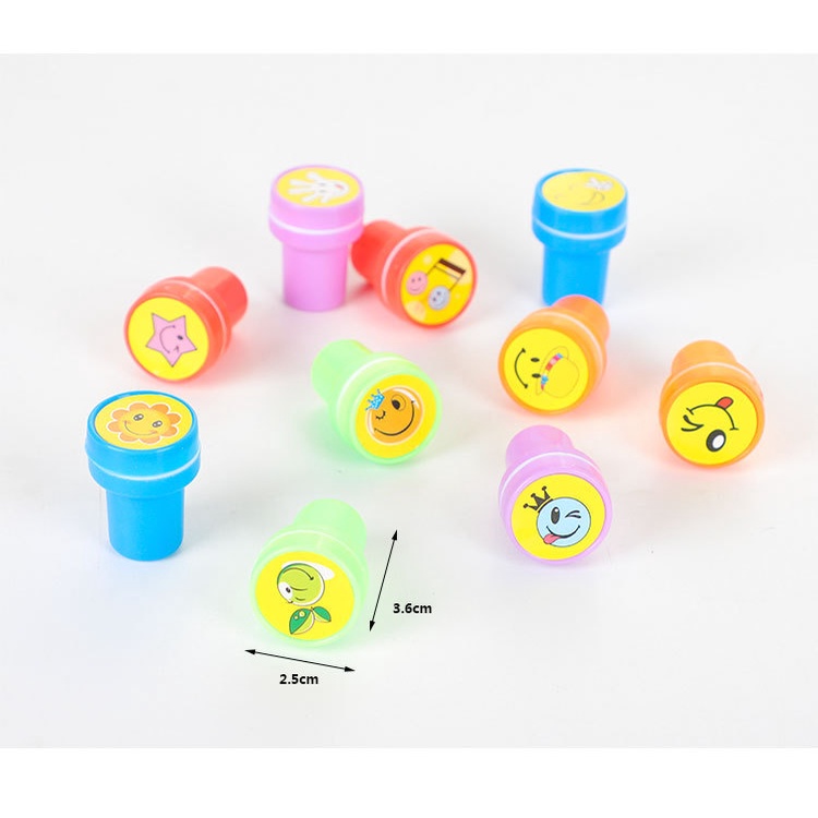 Vỉ 10 con dấu mặt cười cho bé giúp bé vui chơi sáng tạo
