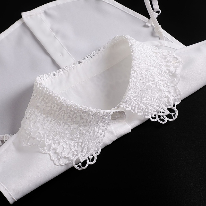 Cổ áo sơ mi giả phối ren thêu họa tiết màu trắng độc đáo thời trang cho nữ
 | BigBuy360 - bigbuy360.vn