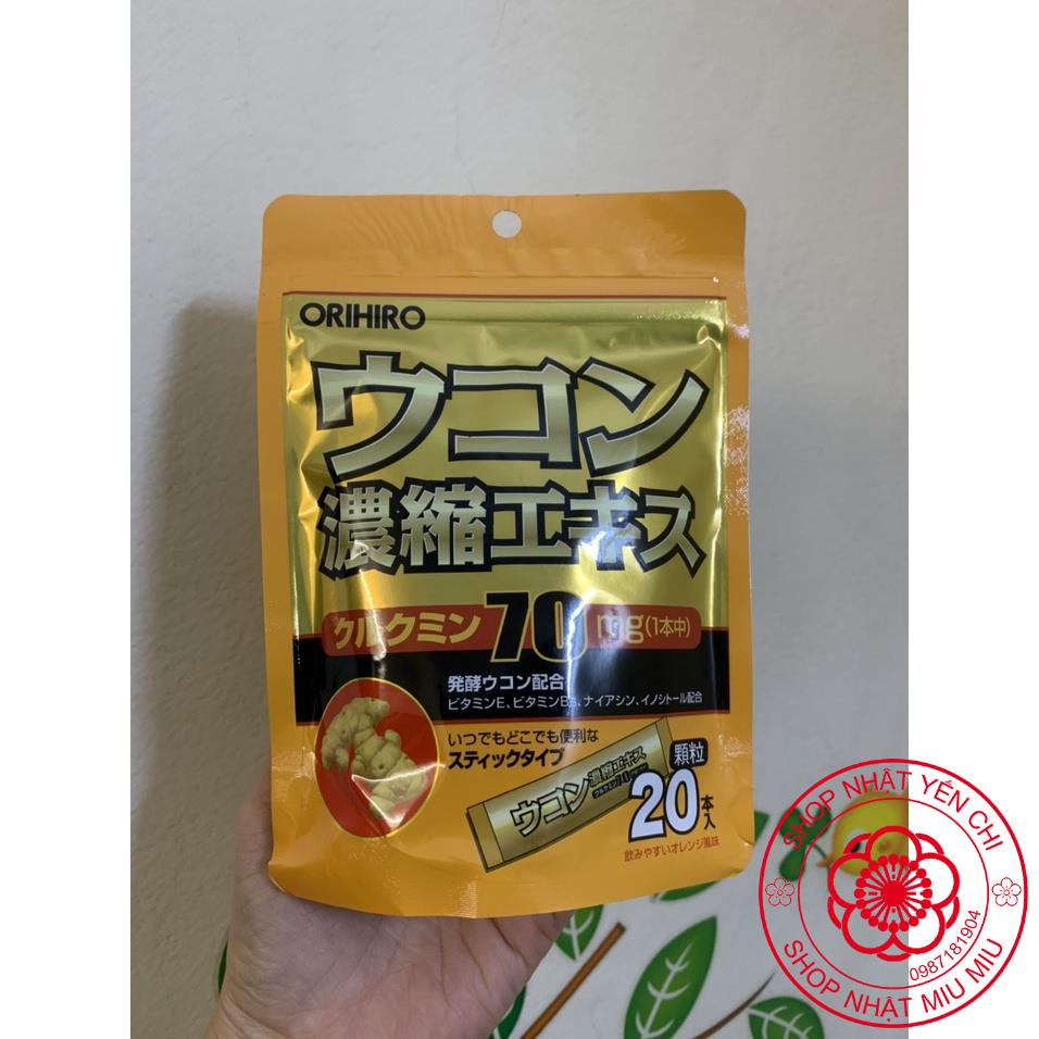 Tinh bột nghệ giải rượu ORIHIRO KOZU Nhật Bản túi 20 gói