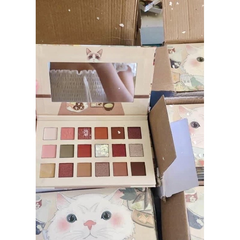 Bảng phấn mắt MUGE LEEN CAT HUDAPRO 18 ô Mèo hàng cao cấp Chính hãng nội địa