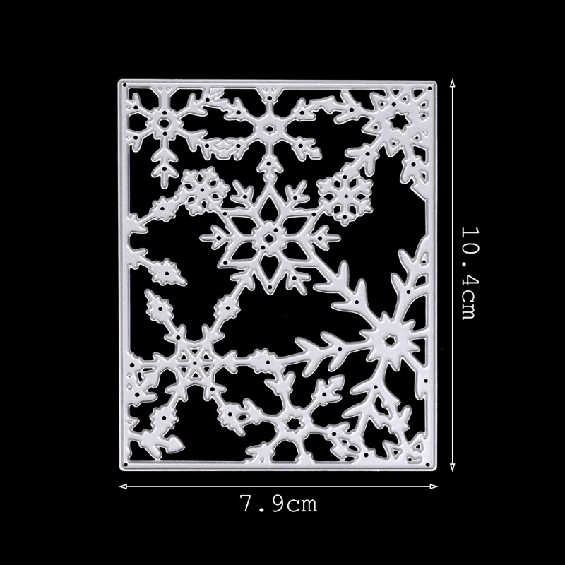 Khuôn Cắt Giấy Hình Khung Hoa Tuyết Trang Trí Scrapbook