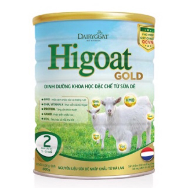 Sữa dê Higoat Gold Số 2 loại 800g