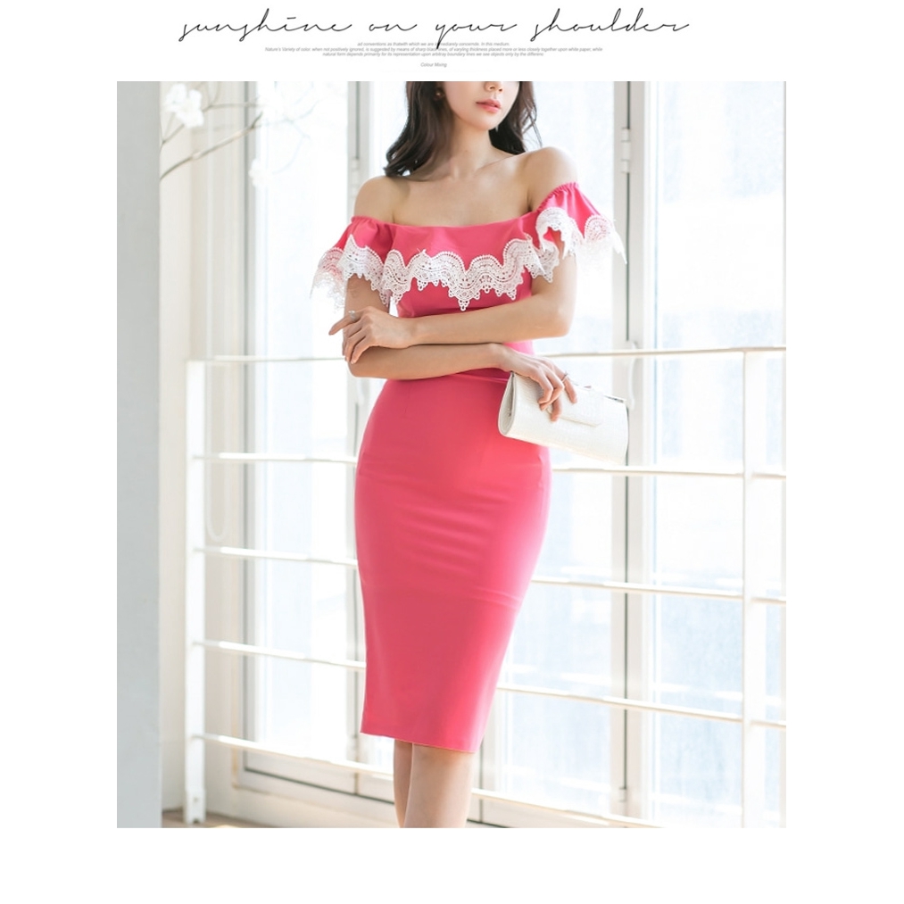 Đầm Trễ Vai Eo Cao Phong Cách Hàn Quốc Thời Trang 2020 Dành Cho Nữ | BigBuy360 - bigbuy360.vn