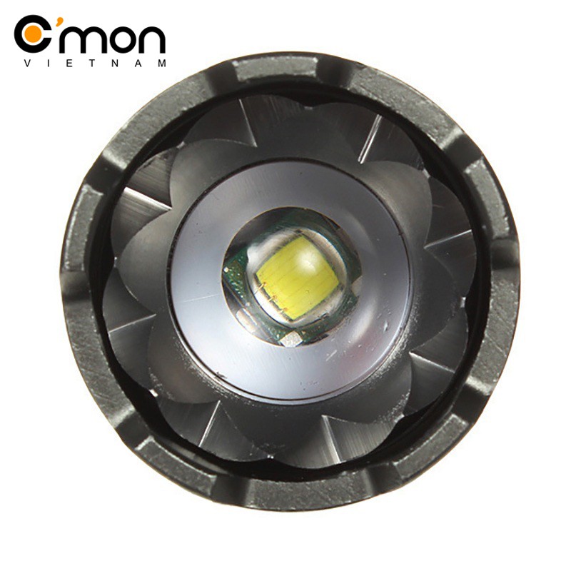 Bộ 1 đèn pin siêu sáng C'MON DEFEND XML-T6 + 1 pin sạc + 1 cục sạc (VÀNG)
