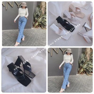 GUỐC NỮ THỜI TRANG SANG TRỌNG SHU STORE - GUỐC GÓT XÉO KẸP NGÓN QUAI BẢN TO