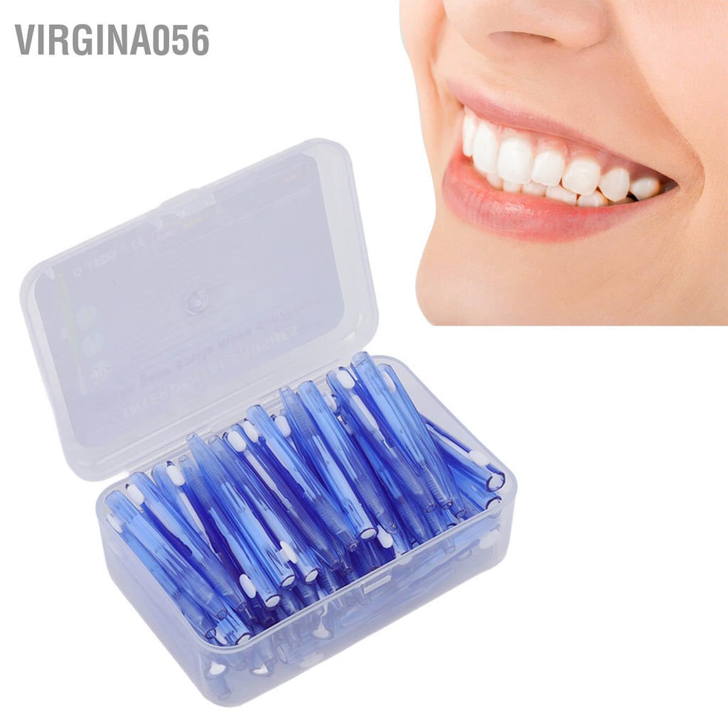 Có thể bán buôn 60 cái Bàn chải kẽ răng Dụng cụ làm sạch niềng mỏng thực tế với tay cầm PP cho người lớn Trẻ em Chăm sóc chỉnh nha Virgina056 Hàng giao ngay
