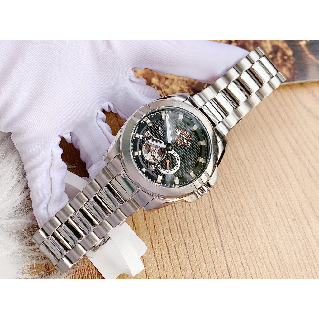 Đồng hồ nam chính hãng Bulova Skeleton 76A166 Phiên Bản Limited Edition Harley Davidson - Máy cơ tự động - Kính cứng