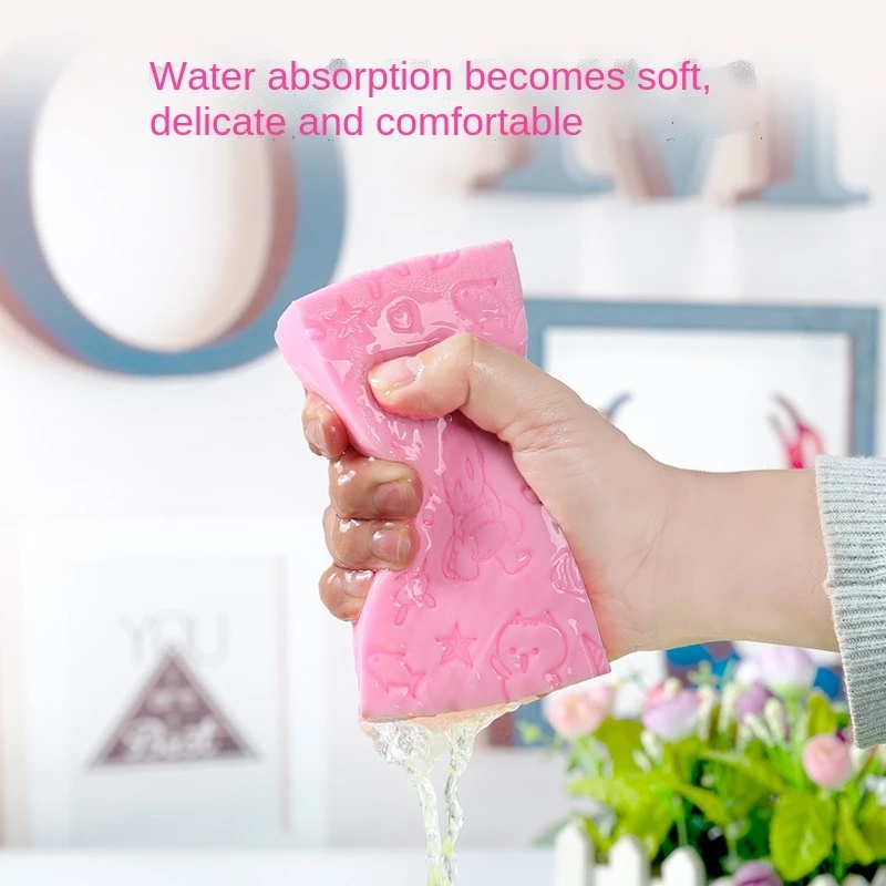 Bông Tắm Chăm Sóc Da Tẩy Tế Bào Chết In Họa Tiết Hoạt Hình Dễ Thương
