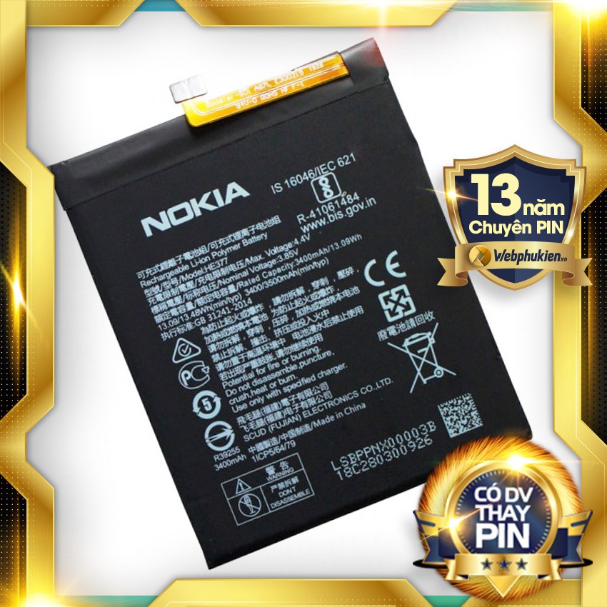 Pin Zin cho Nokia X71, Nokia 8.1 HE377 - 3500mAh