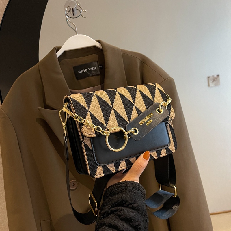 Túi Đeo Chéo Hình Vuông Nhỏ jacquard Hàng Mới Dành Cho Bạn Nữ