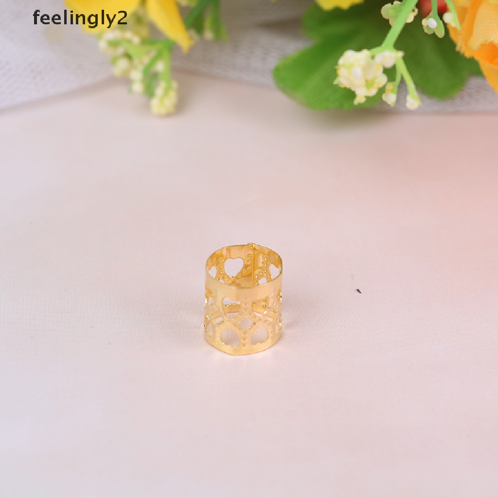 Set 20 phụ kiện tết tóc dạng kẹp có thể điều chỉnh màu vàng bạc thời trang