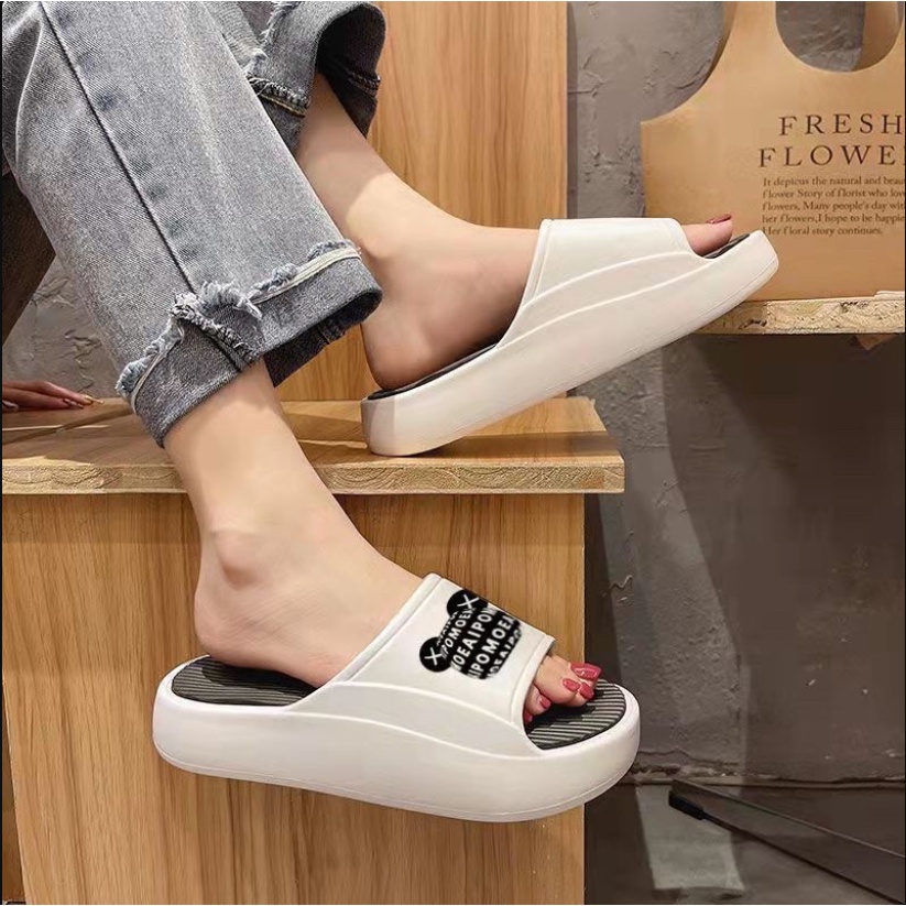 [Hàng Loại 1] Dép bánh mì Hình Gấu siêu dày đế êm mềm chống nước chất liệu cao cấp (D68- G)