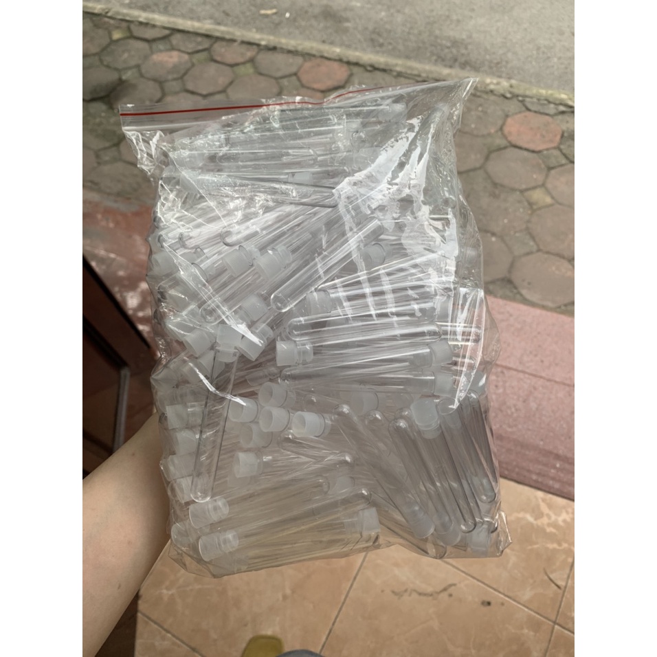Ống nghiệm nhựa PS trắng trong có nắp không nhãn 5ml