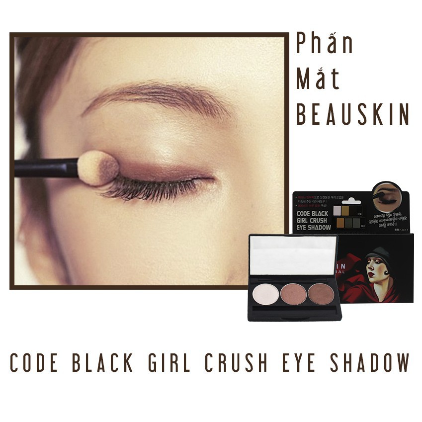 Phấn mắt 3 màu Code Black girl Crush Eye Shadow 3.6g